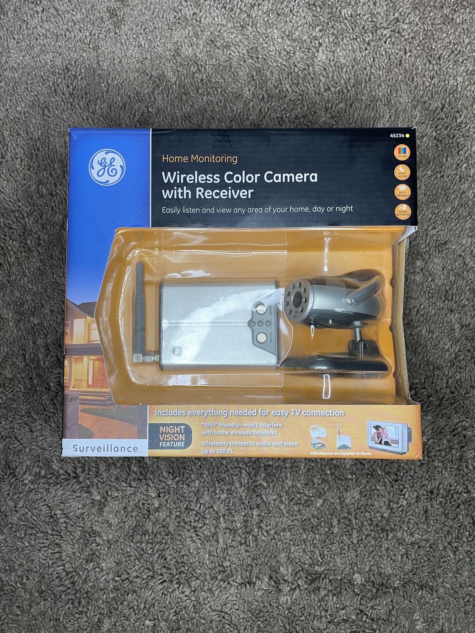 GE Home Monitoring Wireless Color Camera W/Receiver 45260