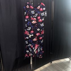 Floral Black Dress