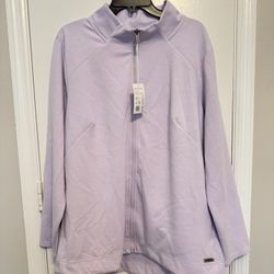 Jockey women’s zip up jacket light purple 2X