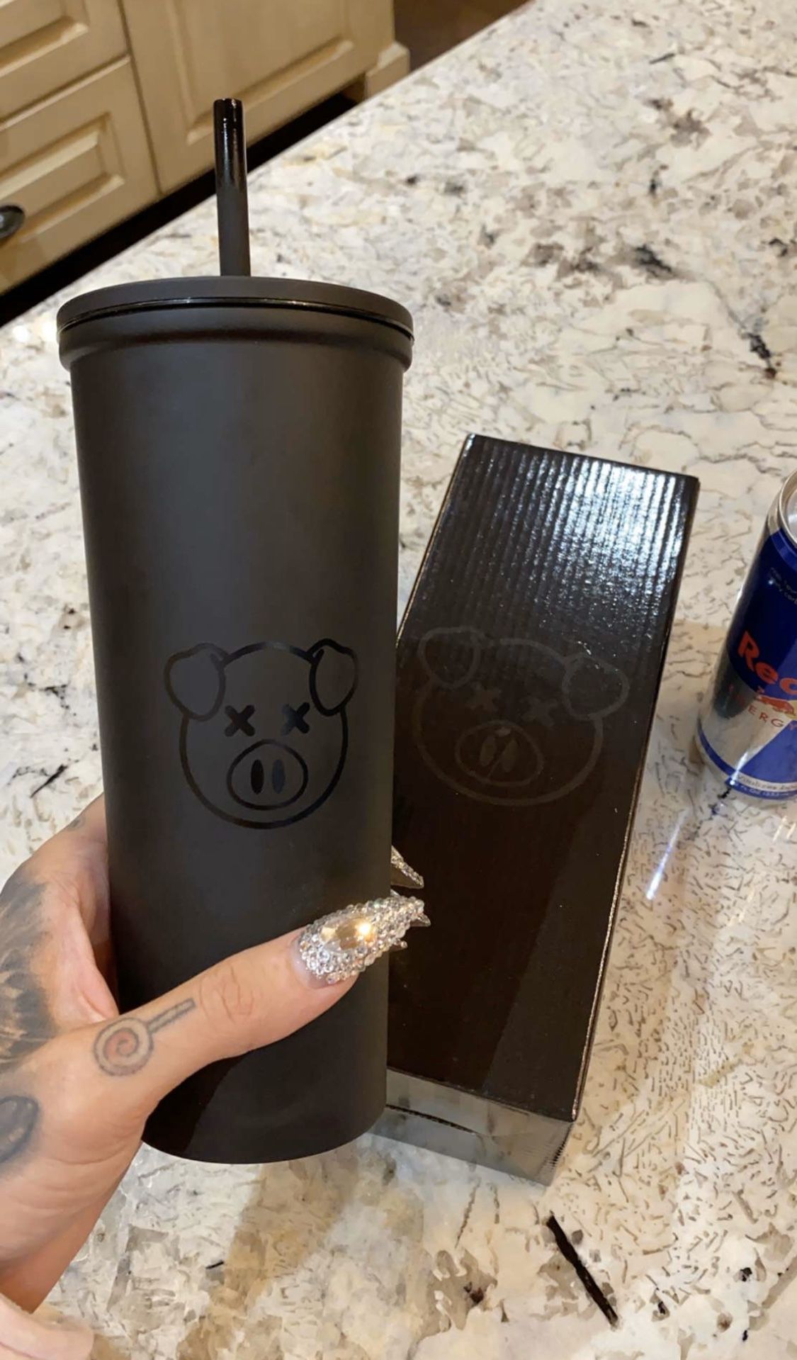 Shane Dawson Merch Matte Black Pig Tumbler