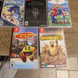 Sonic ,Pacman ,Mario ,Skyrim,Borderlands 3 Nintendo Switch Games