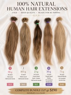 Natural Blonde Human Hair Extensions - Multi-Tone Blonde Bundle