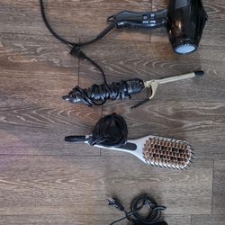 Secadora De Pelo Cepillo Tenaza