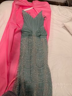 Custom gown all stones and crystals brand new