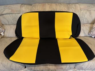 JEEP: NEW, TJ, 2dr, Black/Yellow, BACK SEAT Bench COVER, Neoprene, 1(contact info removed)