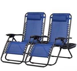 Set of two beach lounge chairs Set of two beach lounge chair