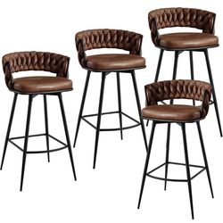 BV bar height Bar Stool set of 4 , 30 inch seat height bar stool , 180•, Swivels Barstools