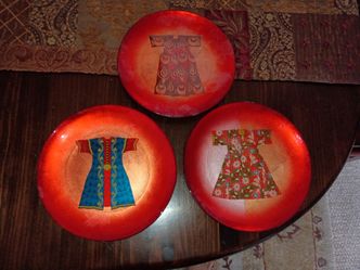 Decorative Chinese salad plates