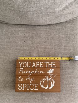 Rustic Wooden Fall Sign – "You Are The Pumpkin To My Spice"