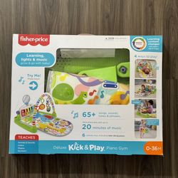 ‼️SUPER DEAL‼️Fisher-Price Baby Playmat Deluxe Kick & Play Piano Gym