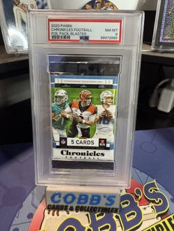 FOOTBALL FOIL PACK CHRONICLES FOOTBALL FOIL PACK-BLASTER 2020 PSA 8