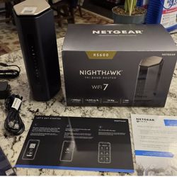 Netgear WL-Router RS600 Nighthawk WiFi 7 | 18Gbps | Up To 3,000 Sq. Ft. Coverage  Open box item appears new!  Get ready to experience lightning-fast i
