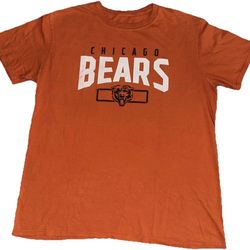 Chicago Bears T-Shirt Men’s Orange Short Sleeve NFL Football Size L
