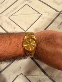 Vintage Seiko Quartz Gold-Tone Day/Date Watch — $200 OBO
