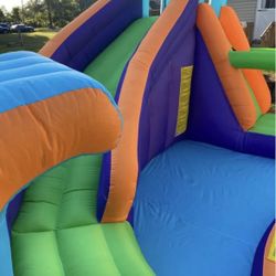 Surf Rider Kids Inflatable  Outdoor Backyard Aqua Water Slide Splash Park