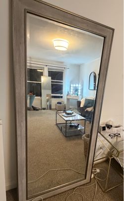 Large Rustic Gray Full-Length Mirror