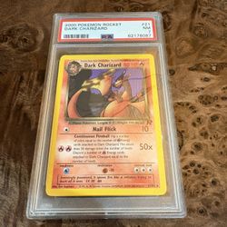 2000 POKEMON ROCKET #21 DARK CHARIZARD PSA 7