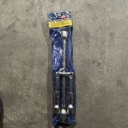 Pittsburg Folding Lug Wrench, Compact Design Tire Iron or Wheel Brace, with Multiple Socket Sizes