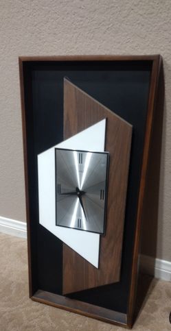 Clock MCM Abstract Wall Clock Battery Operated