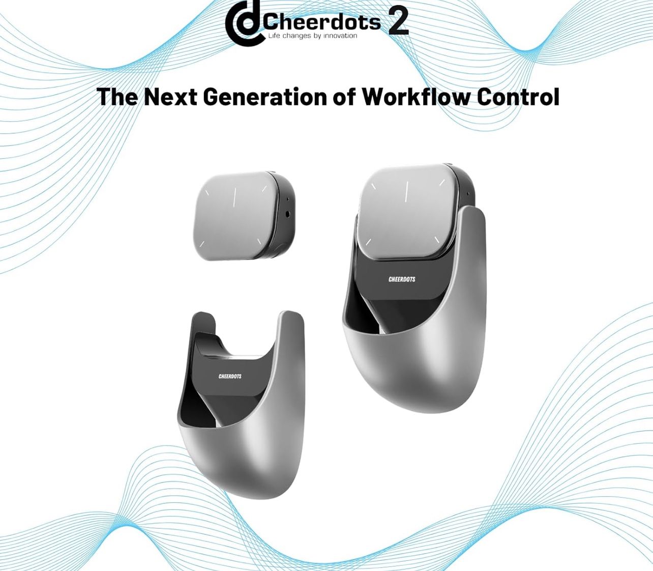 Cheerdots2 Bluetooth Detachable Air Mouse Touchpad Mouse with Voice Recording,