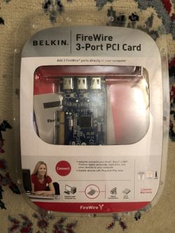 FIREWIRE 3-PORT PCI CARD FOR COMPUTER (SEALED PACKAGE)