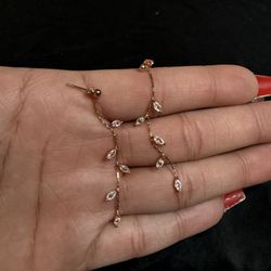Never worn rose gold earrings