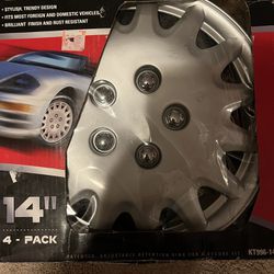 KT 14” Set Of 4 Wheel Covers, Brand New 