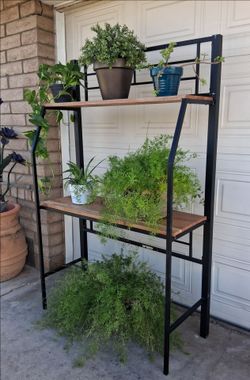 Large Metal Plant Shelf (Plants Not Included)