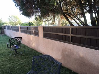 Wood and metal fencing