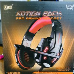 KOTION EACH Pro Gaming Headset G9000 Gold plated 3.5mm 4-pin plug