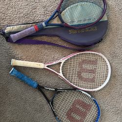 3 Tennis Racquets 