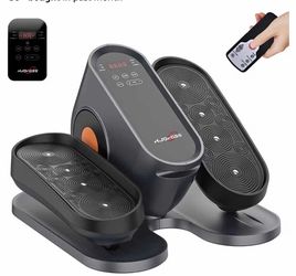 Under Desk Elliptical Machine, Electric Leg Exerciser While Sitting for Seniors with Remote Control, Whisper Quiet Motorized Seated Pedal Exerciser, H
