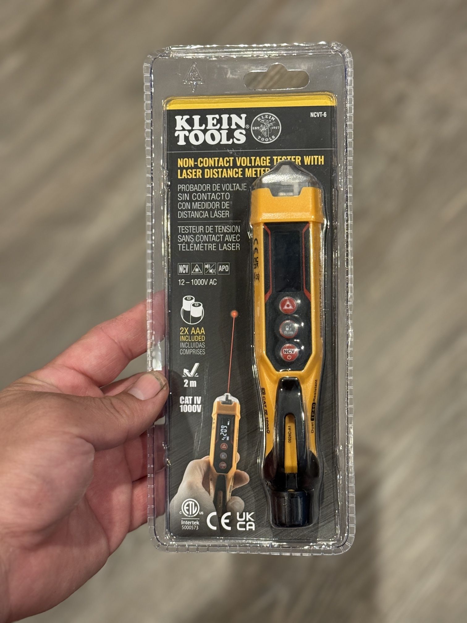 Klein Tools Non Contact Voltage Tester with Laser Distance Meter 12-1000V AC