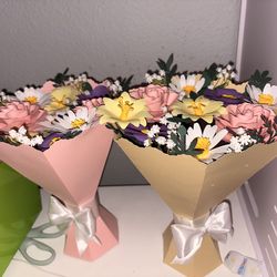 Paper flower bouquets