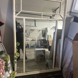 faux bamboo authentic mid century modern mirror" - Palm beach regency 