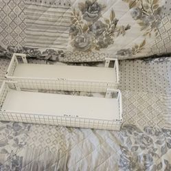 2 White HEAVY Medal Shelves For Wall Mount