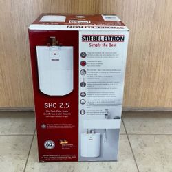 STIEBEL ELTRON 2.5 GALLON MINI-TANK WATER HEATER.