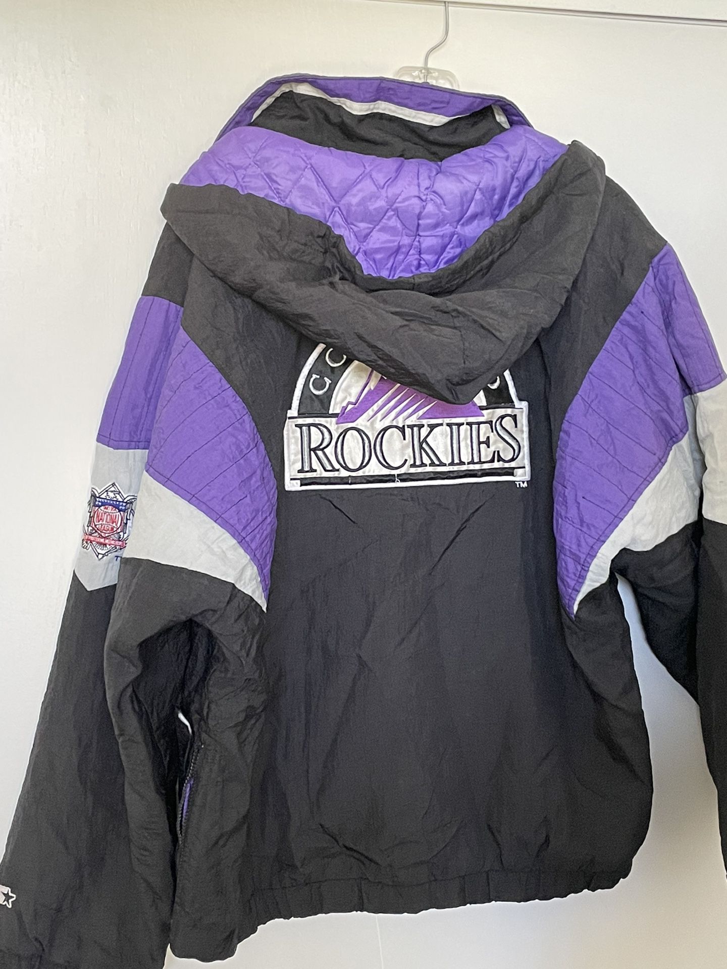 Vintage STARTER Colorado Rockies Pullover Coat Jacket MLB Baseball Vtg 90’s