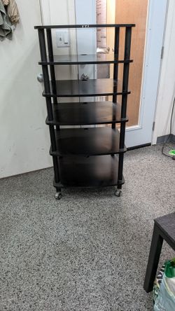 VTI 6 Tier Black AV Equipment Rack on Casters
