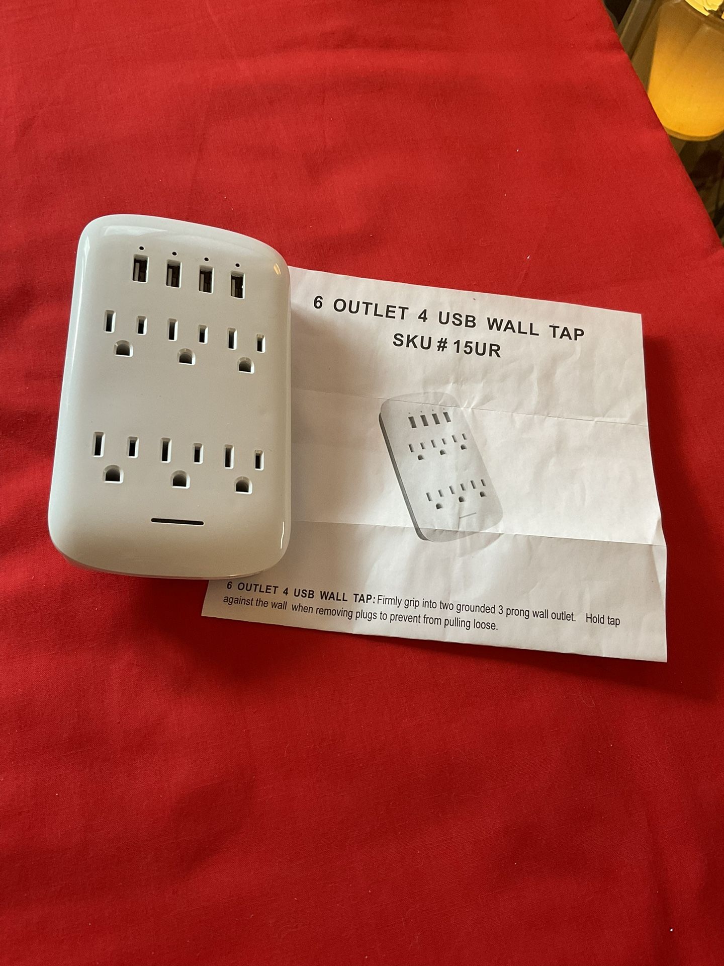 6 Outlet with 4 USB Wall Tap