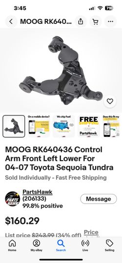 Toy Tundra/Sequoia New Driver Lower Left Control Arm, See Photos