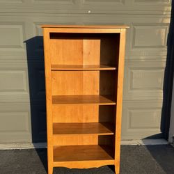 Solid Wood 4-Tier Bookshelf 