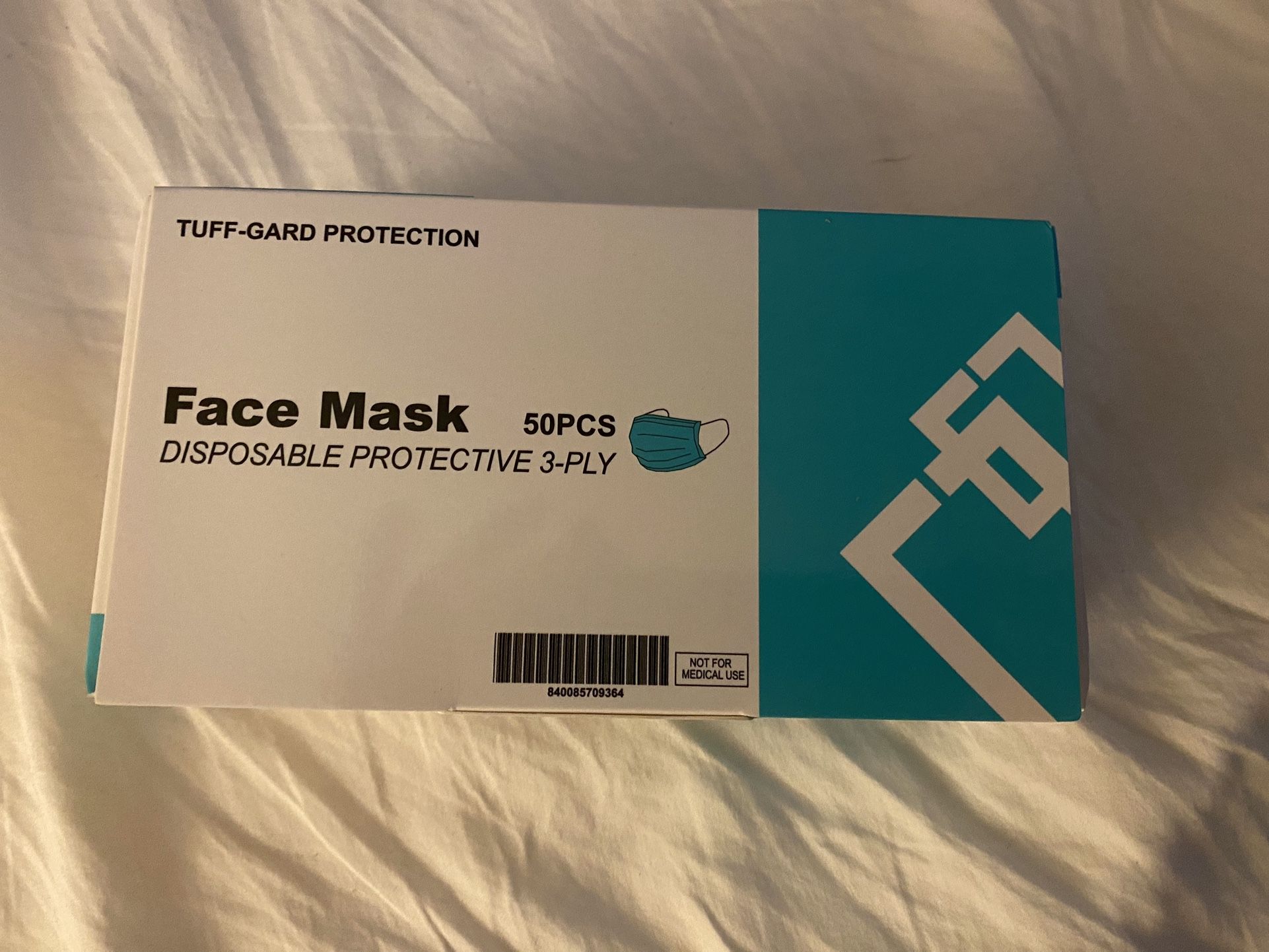 Face Mask Disposable Protective 3-PLY (50PCS) White