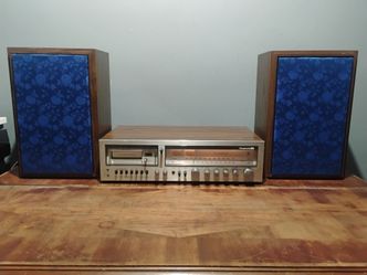 Vintage Panasonic Stereo With Acoustics1 Speakers