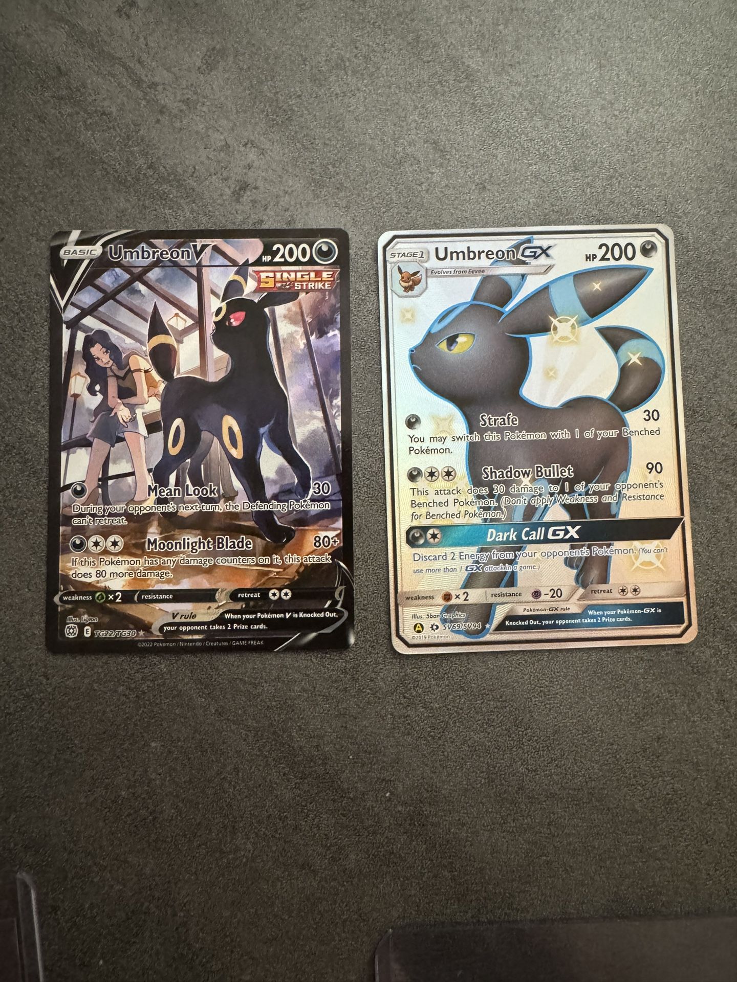 Umbreon V Brilliant Stars & Umbreon GX Hidden Fates