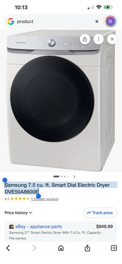 Sams   ung 7.5 cu. ft. Smart Electric Dry DVE50A8600E
