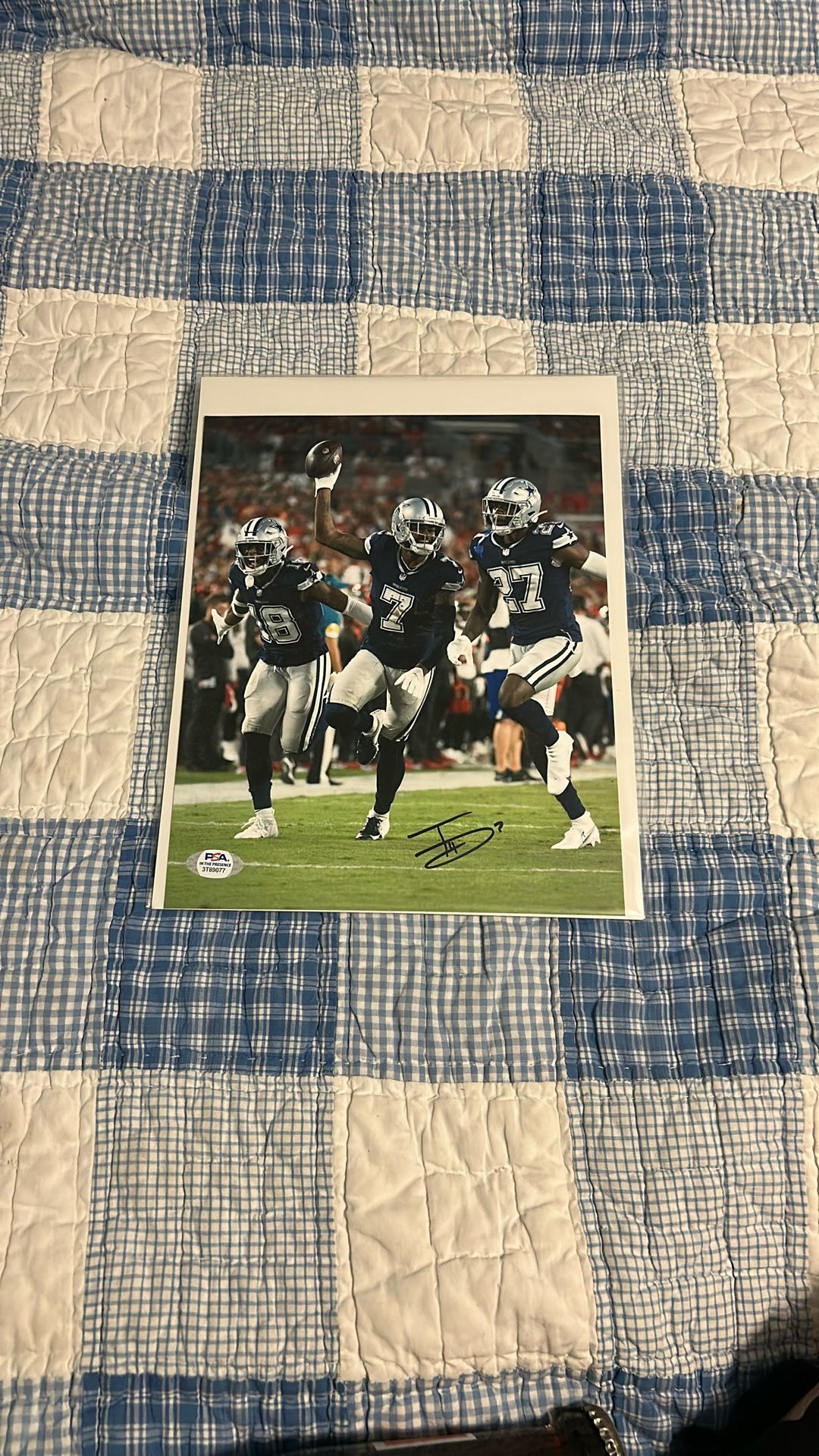 Trevon Diggs signed photo PSA certified