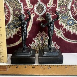 Antique Book Ends Heavy Bronze