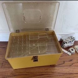 Large Vintage Wilson Sewing Box (with Some Extras As Pictured)