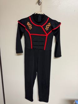 NINJA JUMPSUIT. MEDIUM. GOLD DRAGON. PRELOVED. OUTFIT ONLY.